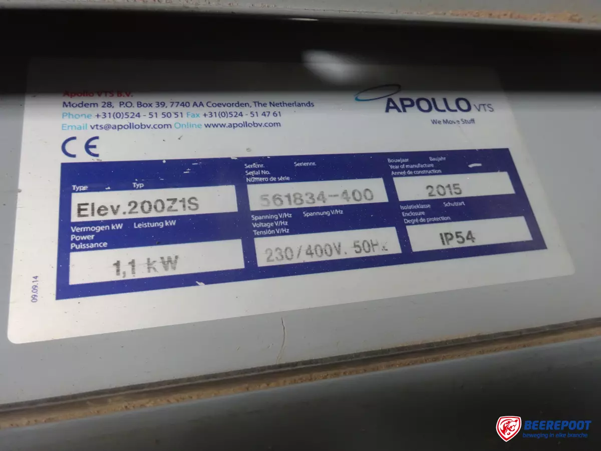 Bekerelevatoren 200 Z1S